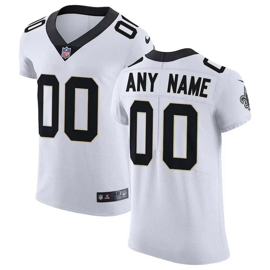 Men New Orleans Saints Nike White Vapor Untouchable Elite Custom NFL Jersey->women nfl jersey->Women Jersey